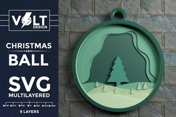 3D SVG Christmas Background Review