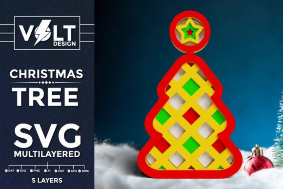 3D SVG Christmas Tree for Branding