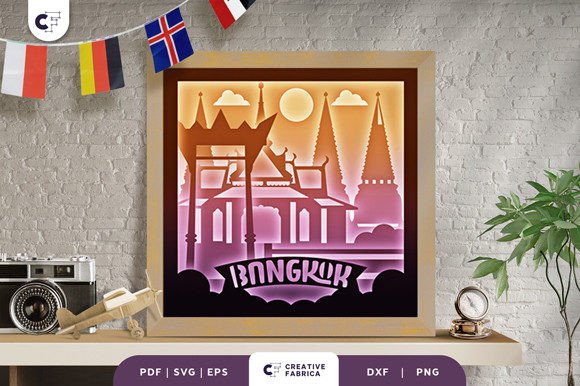 Bangkok Thailand 3D SVG: A Countries Gem for Crafters
