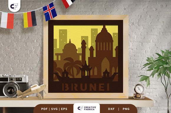 Brunei Landmark 3D SVG for Countries Content