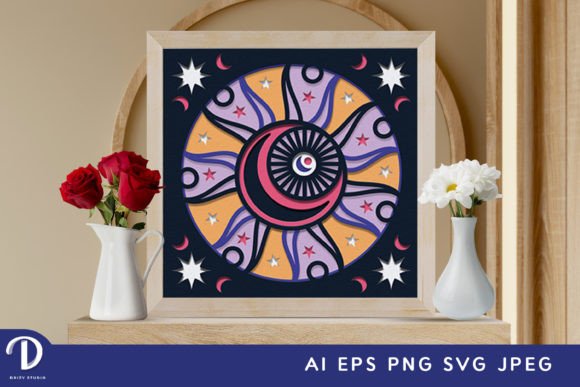 Crescent Moon and Sun 3D Paper Cut Review