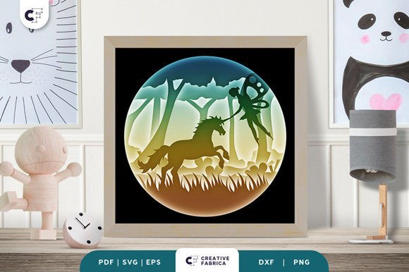 Cute Fairy Unicorn 3D Shadow Box: A Fantasy And Fairy Tales 3D SVG Review