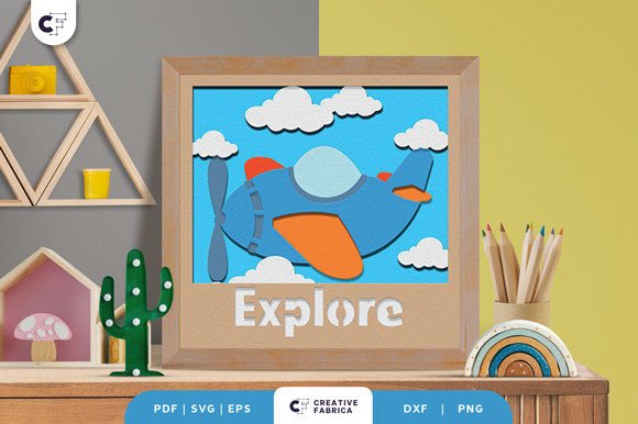 Explore Airplane 3D Shadow Box Papercut: A Fantasy And Fairy Tales 3D SVG Review