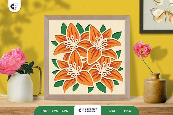 Lily Petals 3D SVG for Floral Compositions