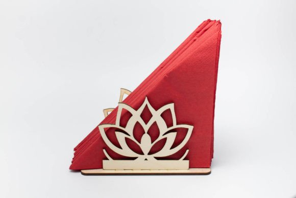 Lotus Mandala Napkin Holder 3D SVG Ornaments