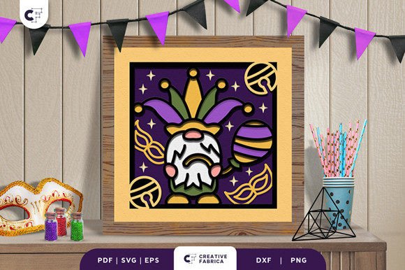 Mardi Gras Gnome 3D SVG: A Publisher's Review