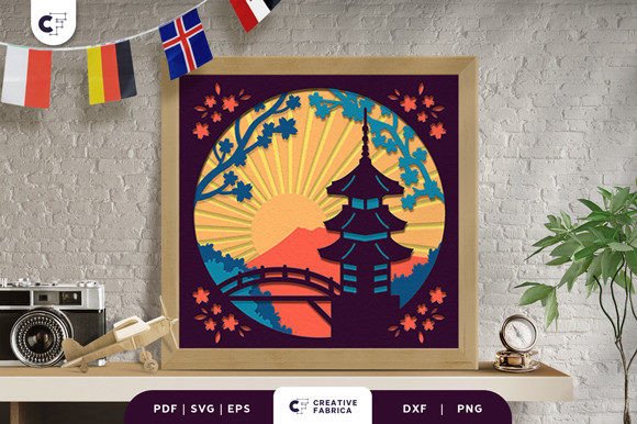 Mount Fuji with Pagoda 3D Shadow Box Review