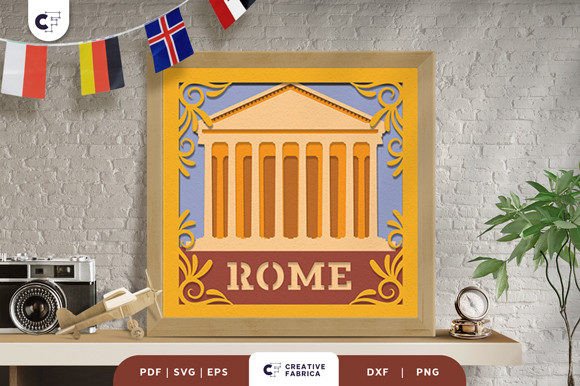 Pantheon Italy 3D Shadow Box: A 3D SVG for Countries