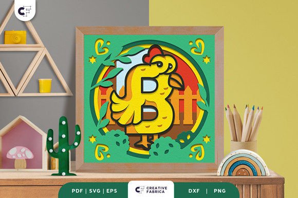 Review: Alphabet Animal Letter B 3D Shadow Box for Birthdays & 3D SVG