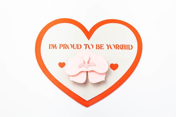 Review: I'm Proud to Be Yorchid Heart Card Design