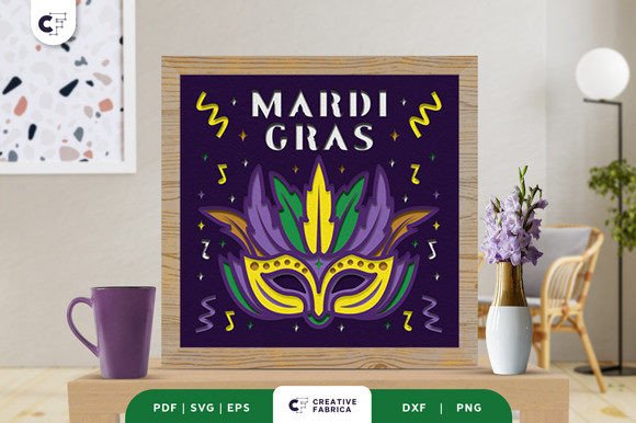 Reviewing the Mardi Gras Mask 3D Layered Paper Cut Design
