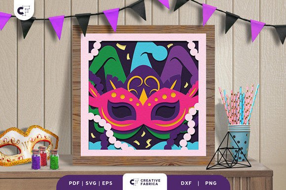 Shrove Tuesday 3D SVG for Mardi Gras Branding